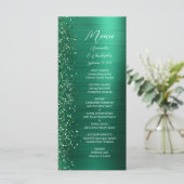 Menu Glam Emerald Green Parties scintillant Mariage en  (Debout devant)