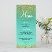 Menu Glamour Or en Cascade et Aqua Sarcelle (Debout devant)