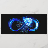 Menu Glowing infinity with blue rose (Devant)