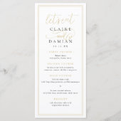 Menu Gold Black Simple Elegance Romantique Script Maria (Devant)