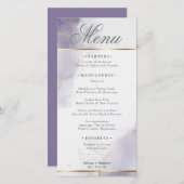 Menu Gold Dusty Plum Paars (Voorkant / Achterkant)
