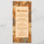 Menu Gold Floral Art Nouveau Mariage (Devant)
