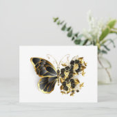 Menu Gold flower Butterfly with Black Orchid (Debout devant)