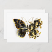 Menu Gold flower Butterfly with Black Orchid (Devant / Derrière)