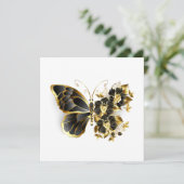 Menu Gold flower Butterfly with Black Orchid (Debout devant)