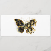 Menu Gold flower Butterfly with Black Orchid (Devant)