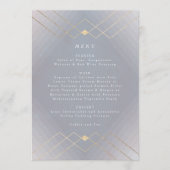 Menu Gold Grey Elegance Diamond Geo Deco Mariage (Devant)