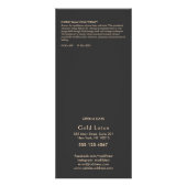 Menu Gold Lotus Massage Therapist Price List (Achterkant)