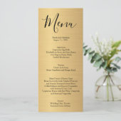 Menu Gold Minimalist Typography Wedding Menu Menus (Staand voorkant)