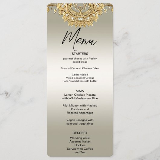 Menu Gold Ornate (Devant)
