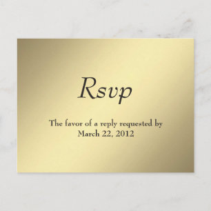 Menu Gold RSVP