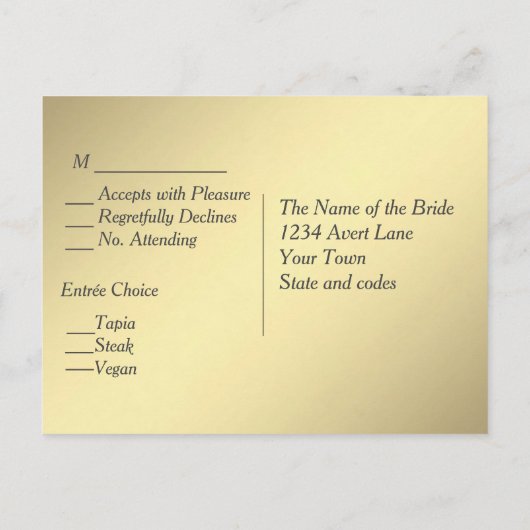 Menu Gold RSVP (Dos)