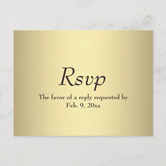 Menu Gold RSVP (Devant)