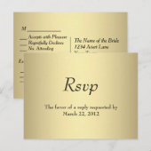 Menu Gold RSVP (Devant / Derrière)