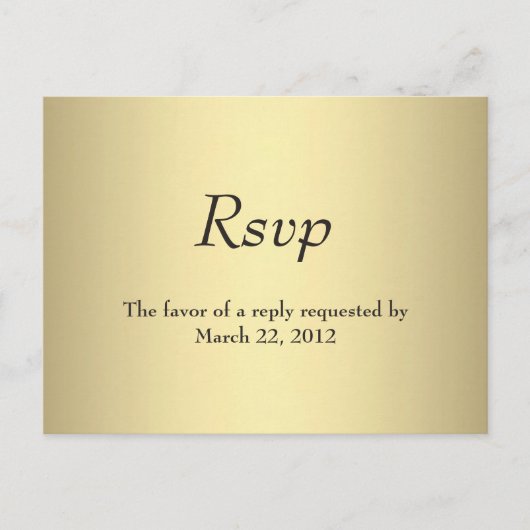 Menu Gold RSVP (Devant)