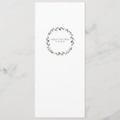 Menu Gold Script Calligraphy Classic Mariage Dîner (Dos)