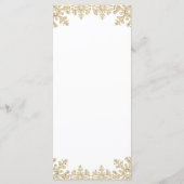 Menu Gold Sepia Tones Winter Snowflake Mariage (Dos)