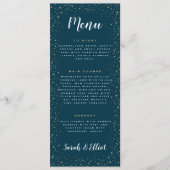 Menu Gold Stars Navy Flat (Voorkant)