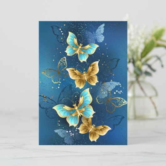 Menu Golden butterflies (Debout devant)