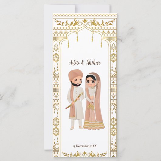 Menu Golden Mandap Border Indian mariage (Dos)