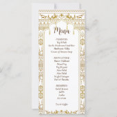 Menu Golden Mandap Border Indian mariage (Devant)