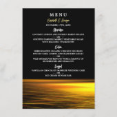 Menu Golden Ocean, Elégant Mariage plage (Devant)