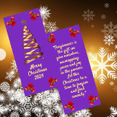 Menu Golden Ribbon Christmas Tree Signet