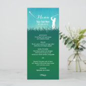 Menu Golf Sports Thème Party Blue Sky & Green Grass (Debout devant)