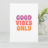 Menu Good Vibes Only Typography Wall Art (Debout devant)