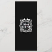 Menu Gothic Ruins Floral Roses Wedding (Dos)