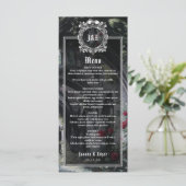 Menu Gothic Ruins Floral Roses Wedding (Debout devant)