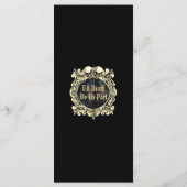 Menu Gothic Ruins Floral Roses Wedding (Dos)