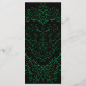 Menu Gothique Coeur-Plat Vert & Noir (Dos)