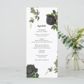 Menu Gothique Halloween Rose noir Mariage blanc (Debout devant)