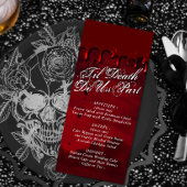 Menu Gothique Luxe | Black and Blood Red Drift