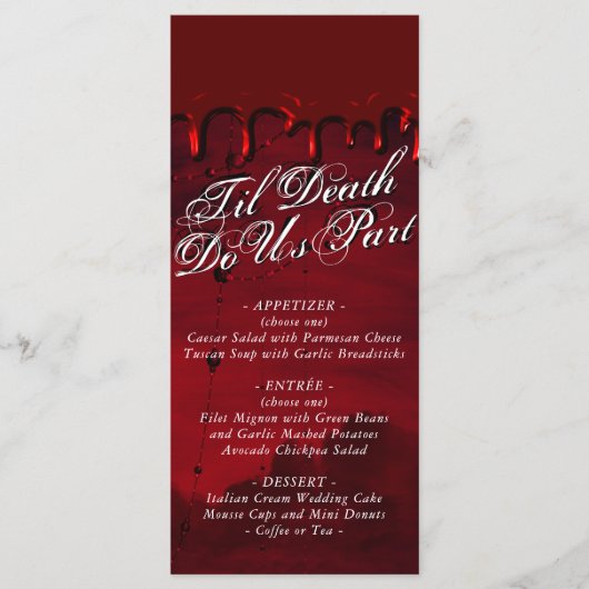 Menu Gothique Luxe | Black and Blood Red Drift (Devant)