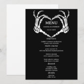 Menu Gothique Romantique Squelette main Halloween Maria (Devant / Derrière)
