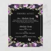 Menu Gothique Violet & Noir Moody Quinceañera (Dos)