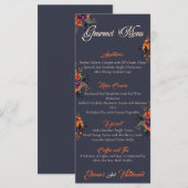 Menu gourmet simple Elegant Gothic 3D Fleur de Crâ (Devant / Derrière)