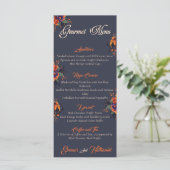 Menu gourmet simple Elegant Gothic 3D Fleur de Crâ (Debout devant)