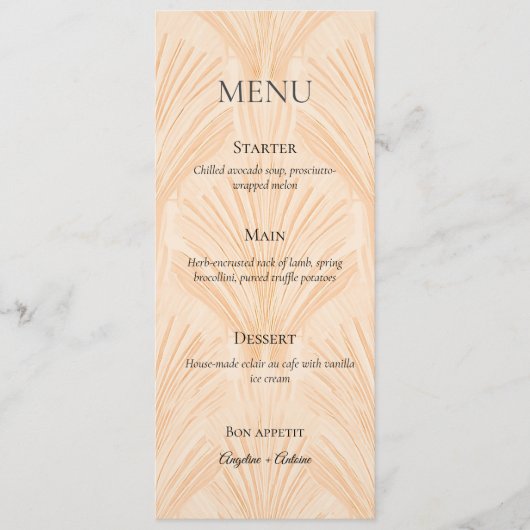 Menu Goûts de Champagne Élégant Minimaliste (Devant)