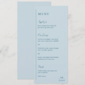 Menu Grace Muet bleu Mariage moderne (Devant / Derrière)