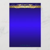 Menu Grand Duchess Blue Scroll Wedding (Achterkant)