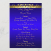 Menu Grand Duchess Blue Scroll Wedding (Voorkant)