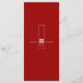 Menu Grand Rectangle double bonheur Mariage chinois (Dos)