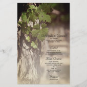 Menu Grape Leaves Vineyard Wedding (Voorkant)