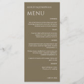 Menu Gras minimaliste - Mariage (Devant)