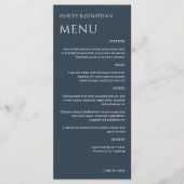 Menu Gras minimaliste - Mariage (Devant)