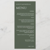 Menu Gras minimaliste - Mariage (Devant)
