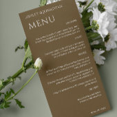Menu Gras minimaliste - Mariage